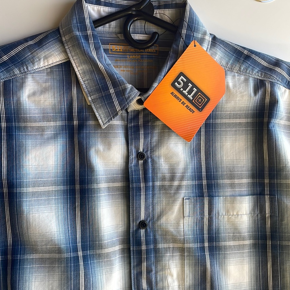 5.11 Cobalt Blue Plaid Shirt